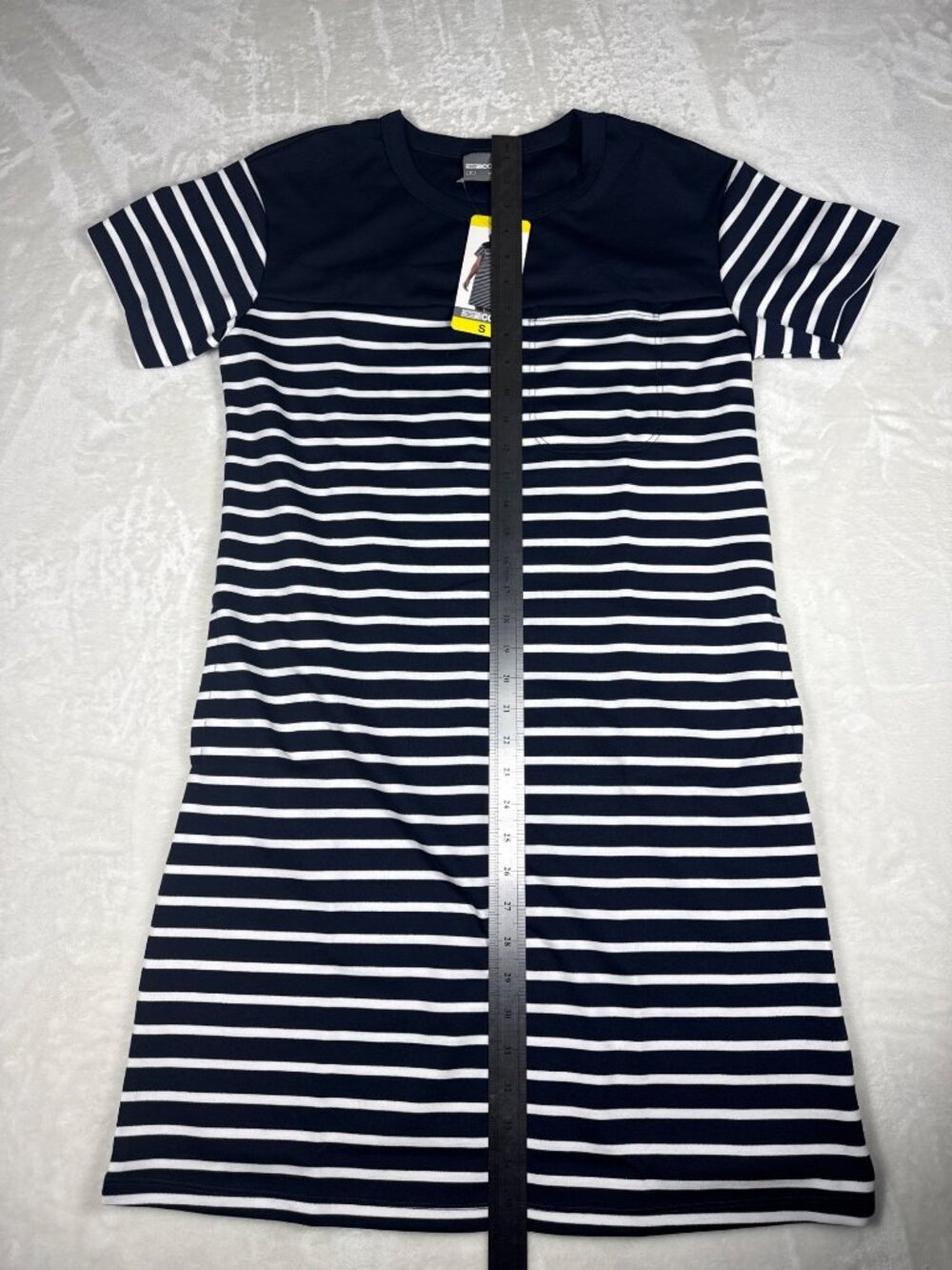 32 Degrees Cool Womens Navy & White Striped Short Sleeve Dress S - Picture 6 of 8